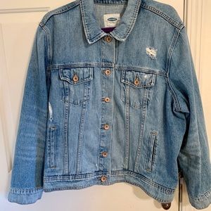 Old navy distressed denim jacket